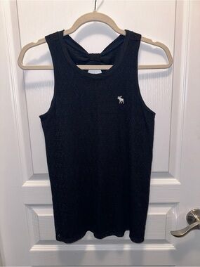 Abercrombie & Fitch Navy Tank Top with Back Knot